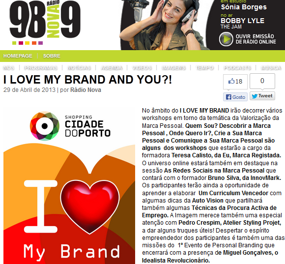 I Love My Brand - Radio Nova 98.9FM